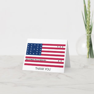 Patriotic Bikini Atoll Flag Thank You Card