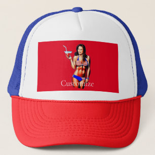 Patriotic Bikini Fitness Model Thunder_Cove Trucker Hat