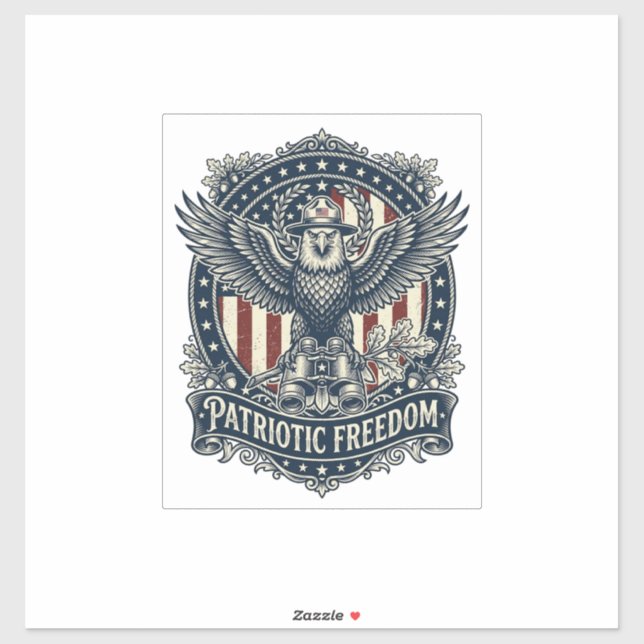 Patriotic Birdwatcher Vector Graphic Tee (Sheet)