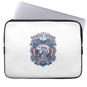 Patriotic Birdwatcher Vector Graphic Tee (2) Laptop Sleeve