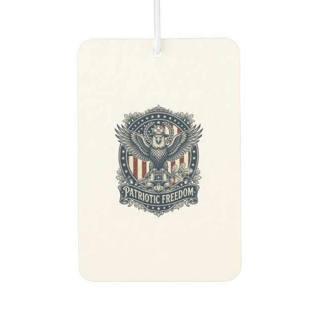 Patriotic Birdwatcher Vector Graphic Tee Air Freshener (Front)