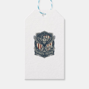 Patriotic Birdwatcher Vector Graphic Tee Gift Tags