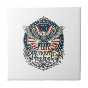 Patriotic Birth Year Series Vector Graphic Tee Tile