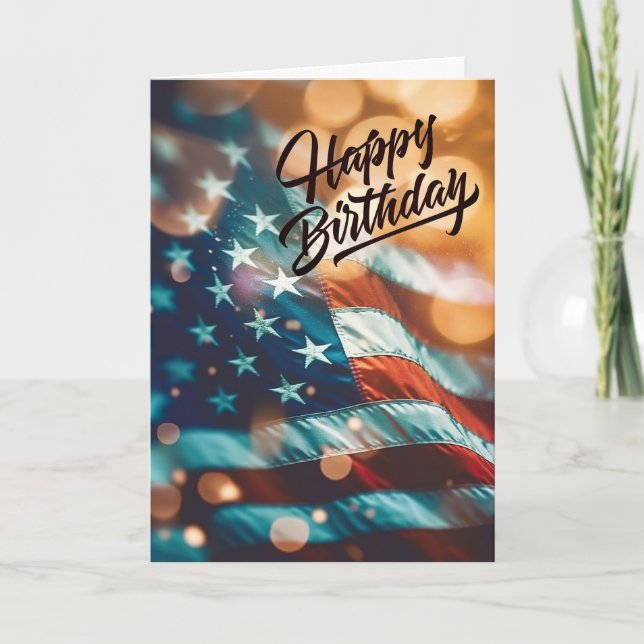 Patriotic Birthday Postcard (Front)