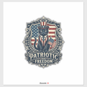 Patriotic Black Cat Vector Graphic Tee (2)_1