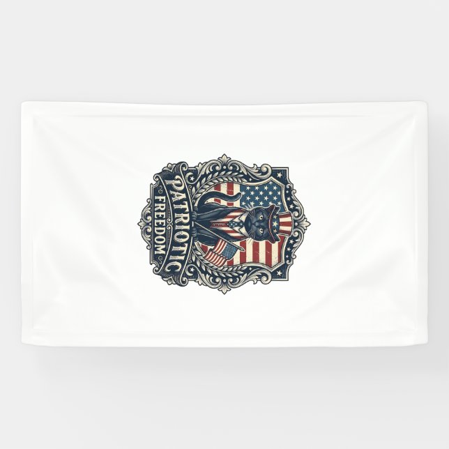 Patriotic Black Cat Vector Graphic Tee (2)_1 Banner (Horizontal)