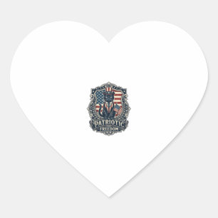 Patriotic Black Cat Vector Graphic Tee (2)_1 Heart Sticker