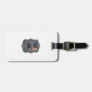 Patriotic Black Cat Vector Graphic Tee (2)_1 Luggage Tag