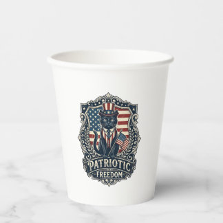 Patriotic Black Cat Vector Graphic Tee (2)_1 Paper Cups
