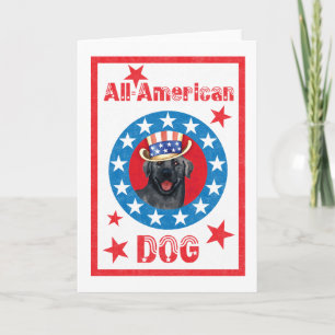 Patriotic Black Lab Card