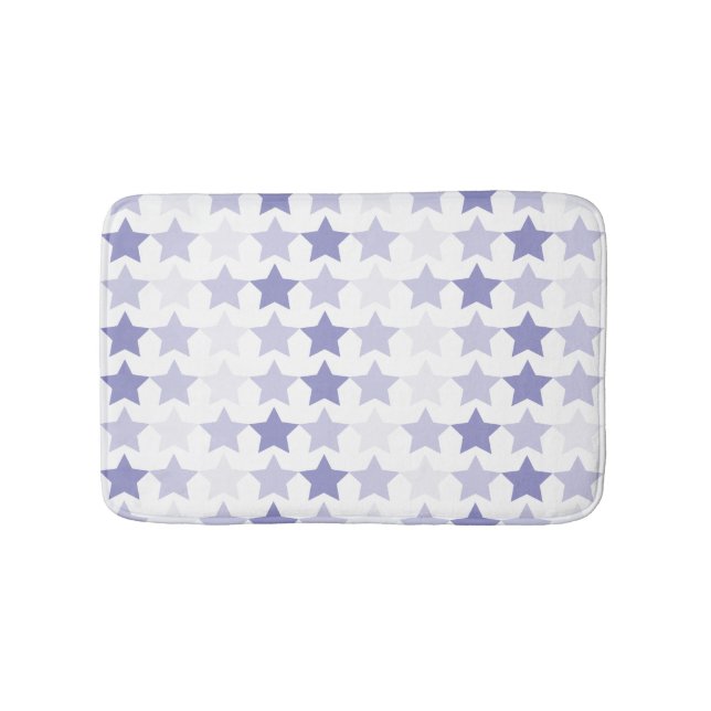 Patriotic Blue Ombre Stars Bath Mat (Front)