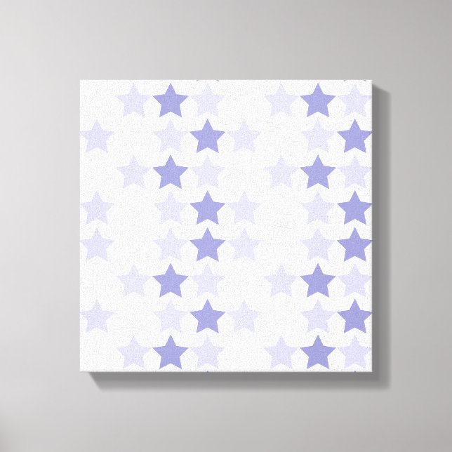 Patriotic Blue Ombre Stars Canvas Print (Front)