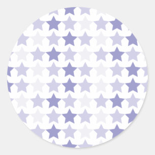 Patriotic Blue Ombre Stars Classic Round Sticker