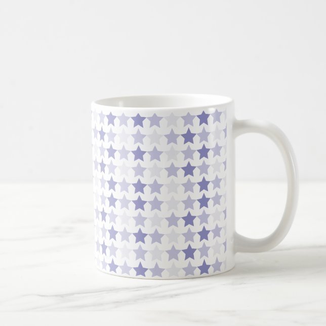 Patriotic Blue Ombre Stars Coffee Mug (Right)