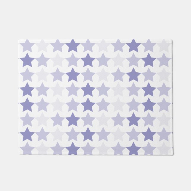 Patriotic Blue Ombre Stars Doormat (Front)