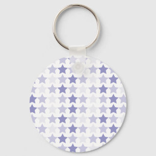 Patriotic Blue Ombre Stars Keychain