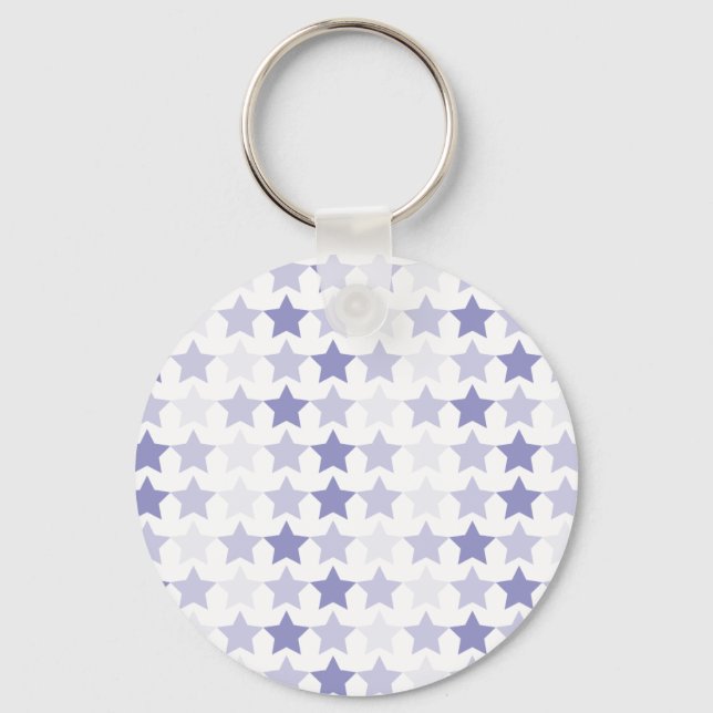 Patriotic Blue Ombre Stars Keychain (Front)