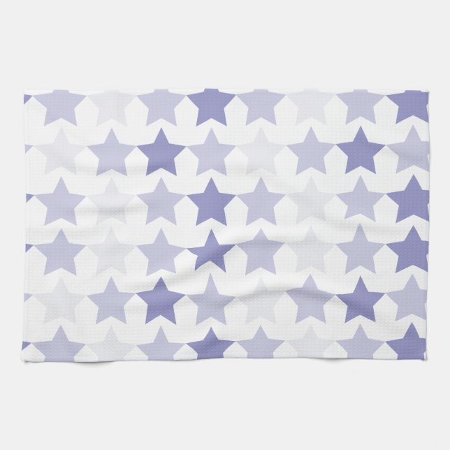 Patriotic Blue Ombre Stars Kitchen Towel (Horizontal)