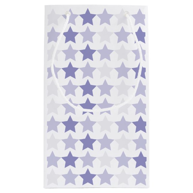 Patriotic Blue Ombre Stars Small Gift Bag (Back)
