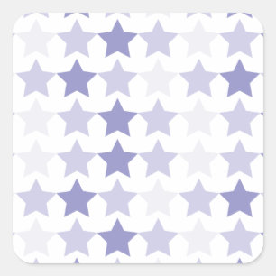 Patriotic Blue Ombre Stars Square Sticker