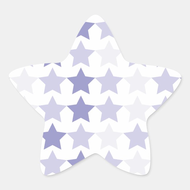 Patriotic Blue Ombre Stars Star Sticker (Front)
