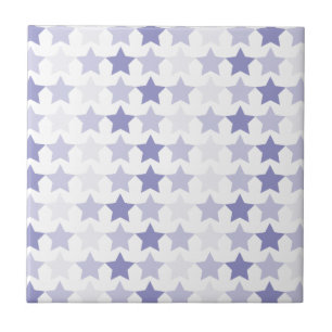 Patriotic Blue Ombre Stars Tile