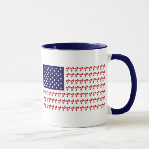 Patriotic BMX Biker American Flag Mug