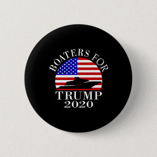 Patriotic Boaters For Trump Us Flag For Women Men 2 Inch Round Button