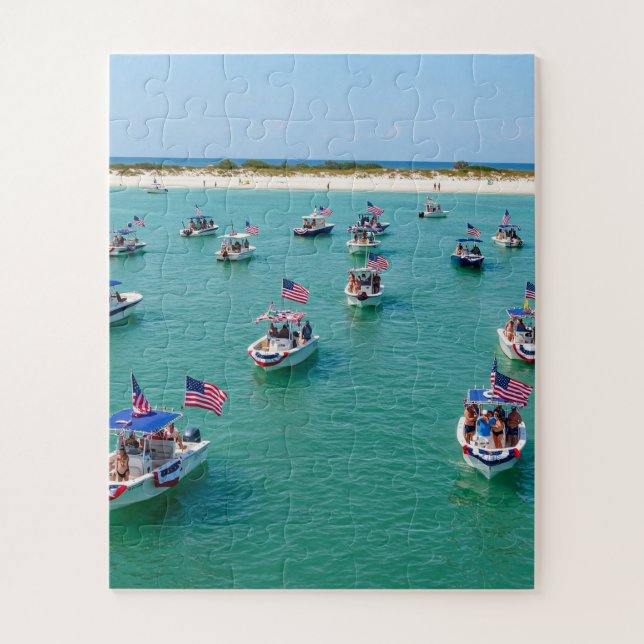 Patriotic  boating theme jigsaw puzzle (Vertical)