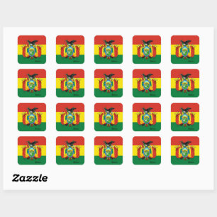 Patriotic Bolivia & Bolivian flag, holiday /sports Square Sticker