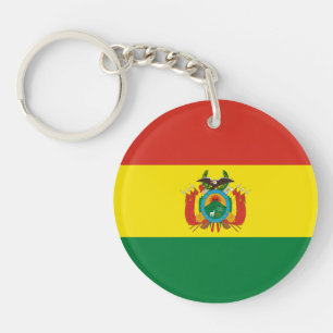 Patriotic Bolivia Flag Keychain
