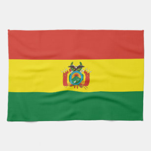 Patriotic Bolivia Flag Kitchen Towel