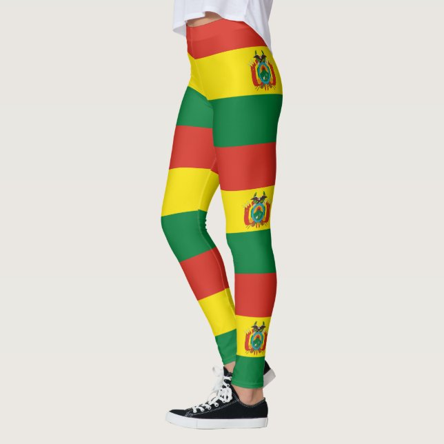 Patriotic Bolivia Flag Leggings (Left)
