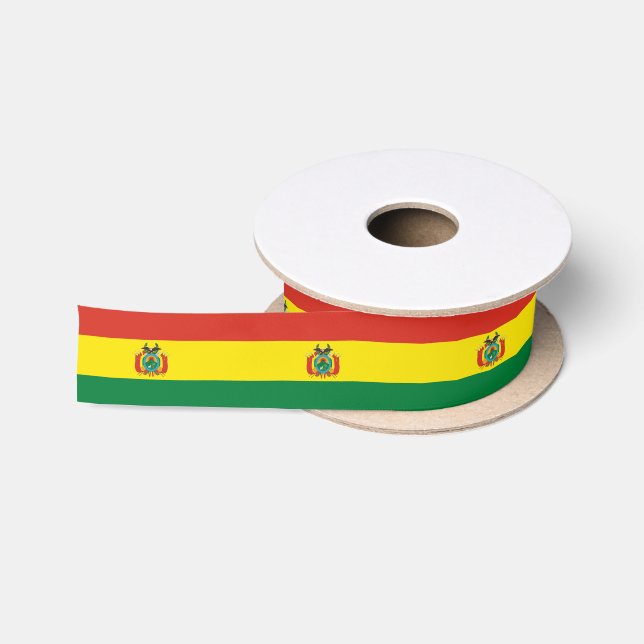 Patriotic Bolivia Flag Satin Ribbon (Spool)