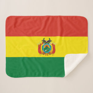 Patriotic Bolivia Flag Sherpa Blanket