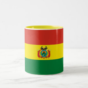 Patriotic Bolivia Flag Two-Tone Coffee Mug