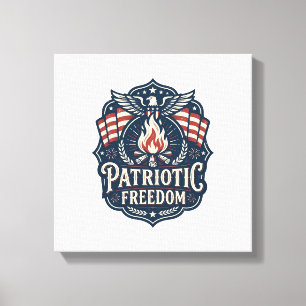 Patriotic Bonfire Night Vector Graphic Tee_1 Canvas Print