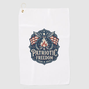 Patriotic Bonfire Night Vector Graphic Tee_1 Golf Towel