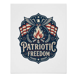 Patriotic Bonfire Night Vector Graphic Tee_1 Poster