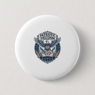 Patriotic Book Club Vector Graphic Tee (2) 2 Inch Round Button