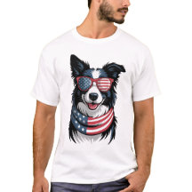 Patriotic Border Collie