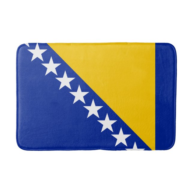 Patriotic Bosnia Herzegovina Flag Bath Mat (Front)
