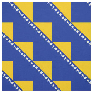 Patriotic Bosnia Herzegovina Flag Fabric
