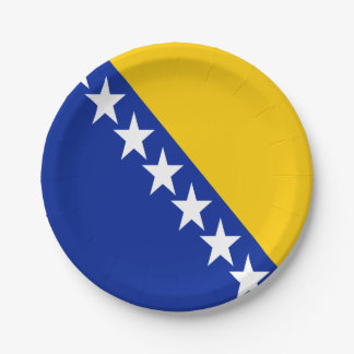 Patriotic Bosnia Herzegovina Flag Paper Plate