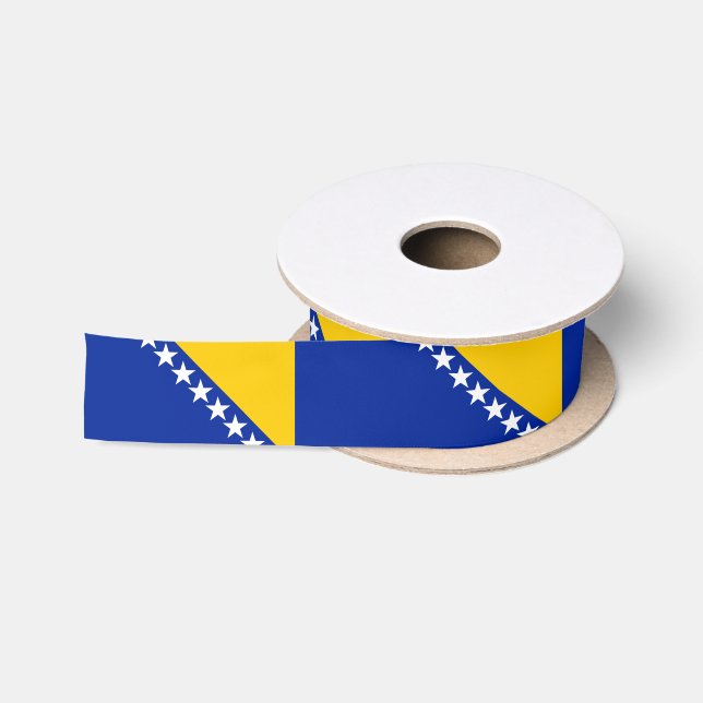 Patriotic Bosnia Herzegovina Flag Satin Ribbon (Spool)