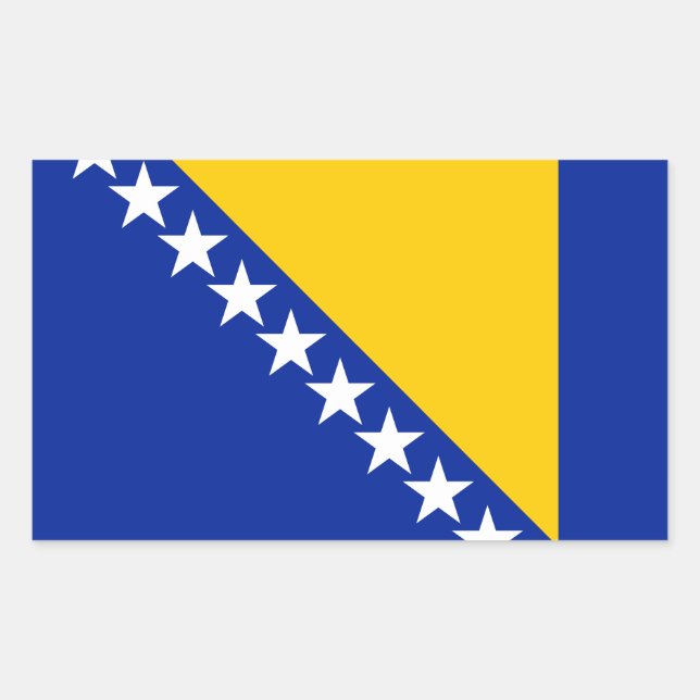 Patriotic Bosnia Herzegovina Flag Sticker (Front)