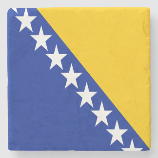 Patriotic Bosnia Herzegovina Flag Stone Coaster