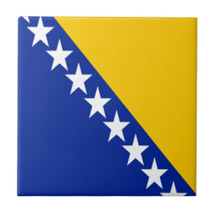 Patriotic Bosnia Herzegovina Flag Tile