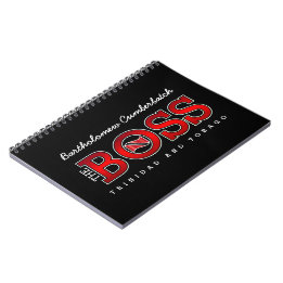 Patriotic BOSS Trinidad and Tobago Flag and NAME Notebook