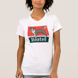 Patriotic Boston Terrier T-Shirt
